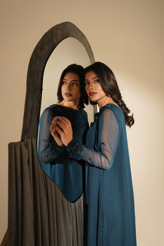 1 Piece Chiffon Embroidered Shirt (FS0132)