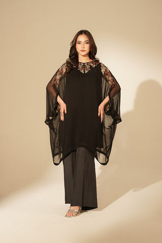 1 Piece Chiffon Embroidered Kaftan (FS0141)