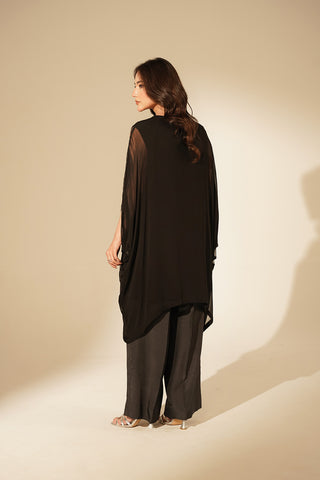1 Piece Chiffon Embroidered Kaftan (FS0141)