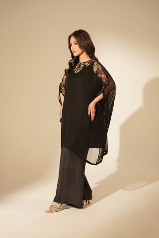 1 Piece Chiffon Embroidered Kaftan (FS0141)