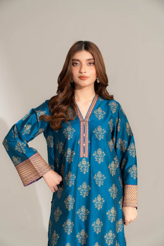 2 Piece Printed Cotton Silk Printed Suit (FS0146)