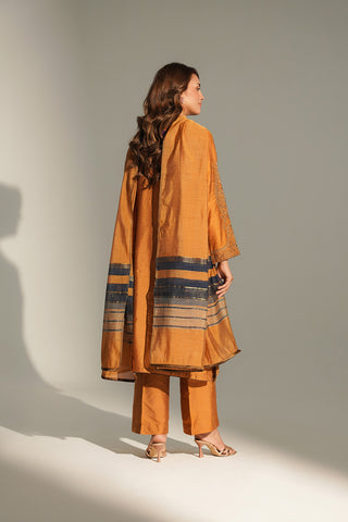 3 Piece Cotton Silk Embroidered Suit (FS0147)