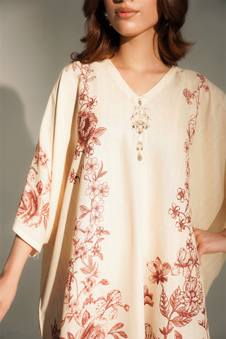 2 Piece Printed Raw Silk Printed Suit (FS0148)