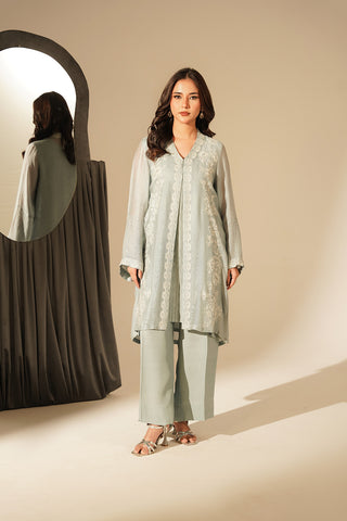 3 Piece Khaddi Net Embroidered Suit (FS0155)