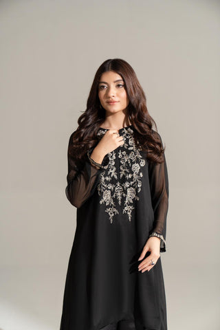 1 Piece Chiffon Embroidered Tunic/Shirt (FS0167)