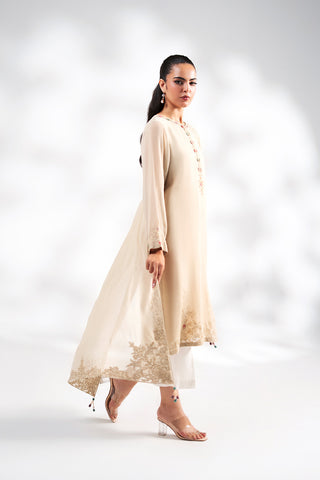 2 Piece Chiffon Embroidered Suit (FS0212)
