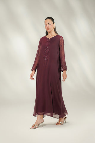 1 Piece Chiffon Embroidered Suit (FS0213)