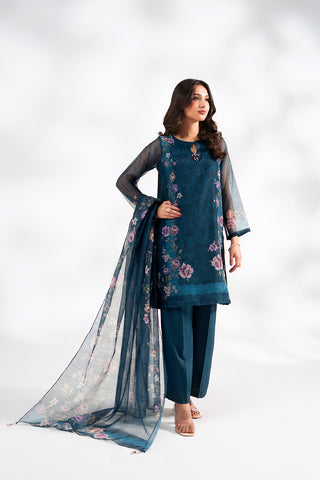 3 Piece Net Printed Suit (FS0216)