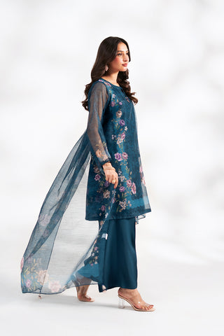 3 Piece Net Printed Suit (FS0216)