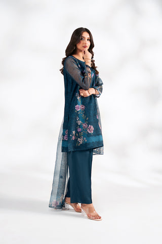 3 Piece Net Printed Suit (FS0216)