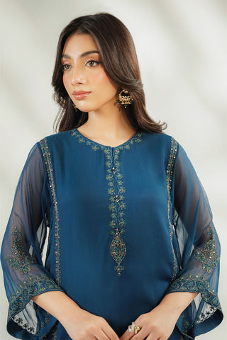 2 Piece Chiffon Embroidered Suit (FS0218)