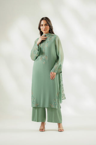 3 Piece Chiffon Embroidered Suit (FS0220)