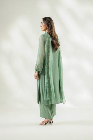 3 Piece Chiffon Embroidered Suit (FS0220)