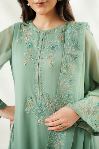 3 Piece Chiffon Embroidered Suit (FS0220)
