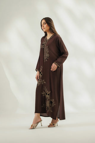 1 Piece Raw Silk Embroidered Suit (FS0223)
