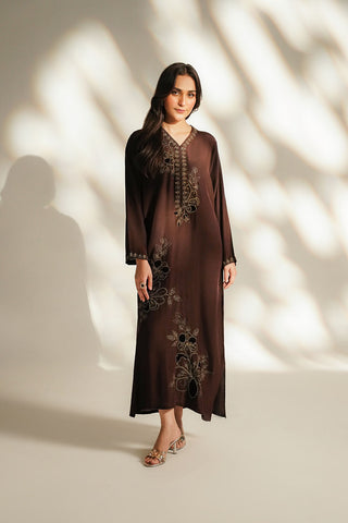 1 Piece Raw Silk Embroidered Suit (FS0223)