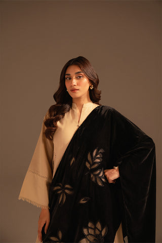 1 Piece Velvet Embroidered Dupattas/Stoles (FT0001)