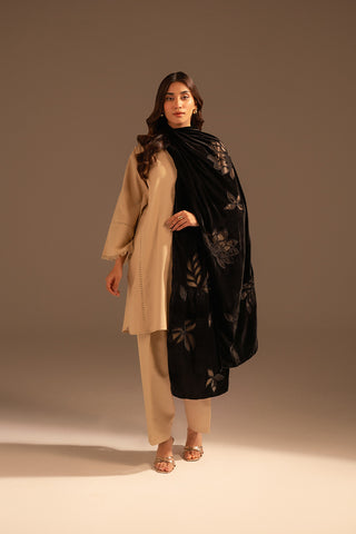 1 Piece Velvet Embroidered Dupattas/Stoles (FT0001)