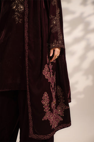 1 Piece Velvet Embroidered Dupattas/Stoles (FT0003)