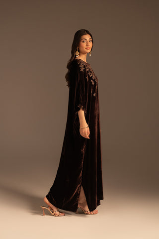 1 Piece Velvet Embroidered (FV0004)