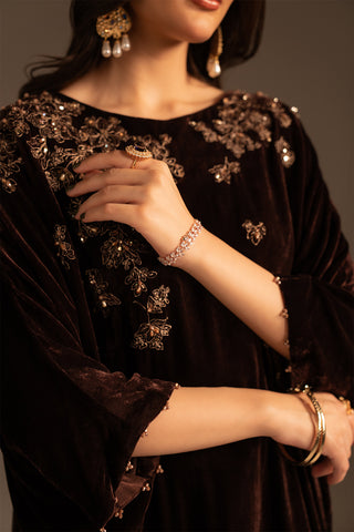 1 Piece Velvet Embroidered (FV0004)