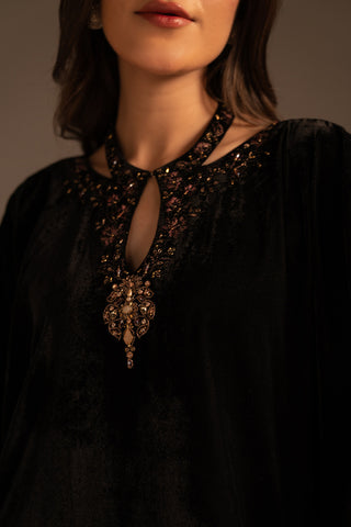 1 Piece Velvet Embroidered (FV0005)