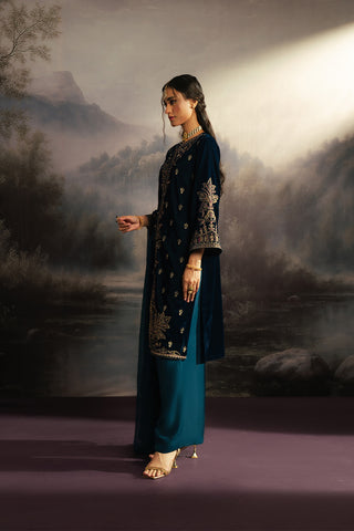 3 Piece Velvet Embroidered Suit (FV0007)