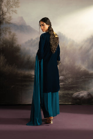 3 Piece Velvet Embroidered Suit (FV0007)