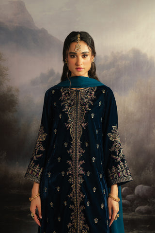 3 Piece Velvet Embroidered Suit (FV0007)