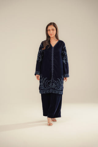 2 Piece Velvet Embroidered Suit (FV0009)