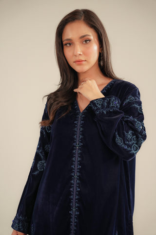 2 Piece Velvet Embroidered Suit (FV0009)