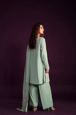 3 Piece Velvet Embroidered Suit (FV0011)