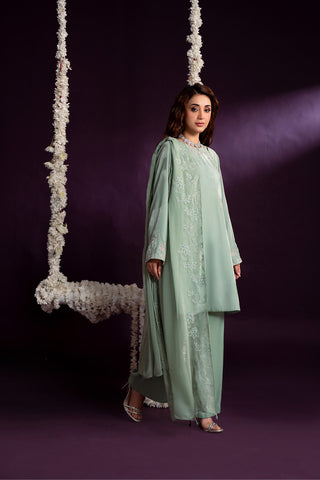 3 Piece Velvet Embroidered Suit (FV0011)