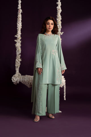 3 Piece Velvet Embroidered Suit (FV0011)
