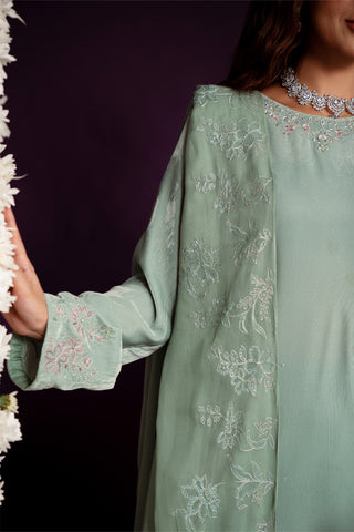 3 Piece Velvet Embroidered Suit (FV0011)