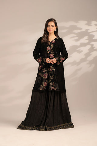 1 Piece Velvet Embroidered Suit (FV0012)