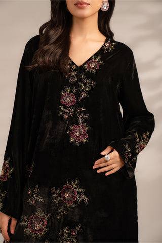 1 Piece Velvet Embroidered Suit (FV0012)