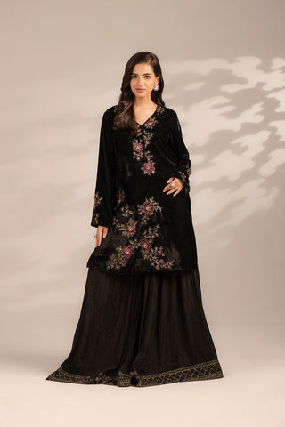 1 Piece Velvet Embroidered Suit (FV0012)