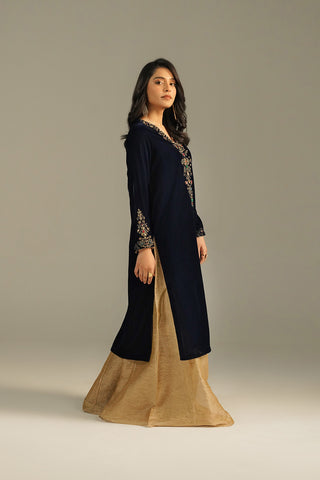 1 Piece Velvet Embroidered Shirts (FV0013)