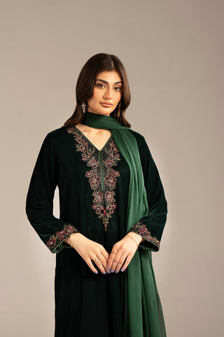 3 Piece Velvet Embroidered (FV0014)