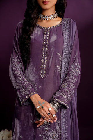 3 Piece Velvet Embroidered (FV0015)