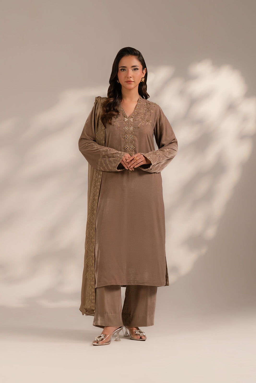 3 Piece Velvet Embroidered (FV0016)