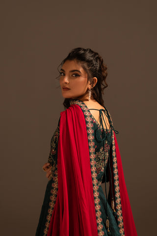 3 Piece Cotton Silk Embroidered Suit (FW0003)
