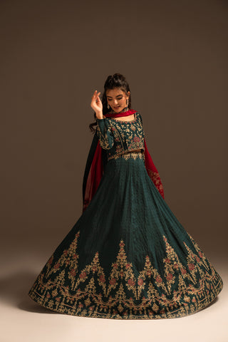 3 Piece Cotton Silk Embroidered Suit (FW0003)