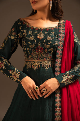 3 Piece Cotton Silk Embroidered Suit (FW0003)