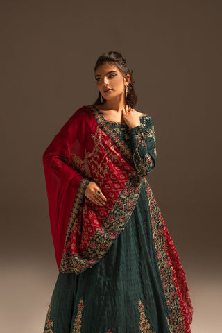 3 Piece Cotton Silk Embroidered Suit (FW0003)
