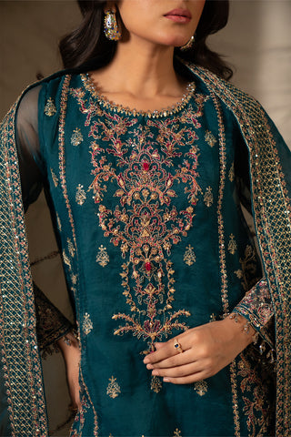 3 Piece Organza Embroidered Suit (FW0006)