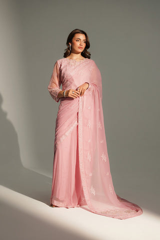 3 Piece Chiffon Embroidered Suit (FW0020)