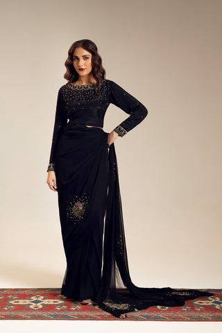 3 Piece Chiffon Embroidered Suit (FW0022)