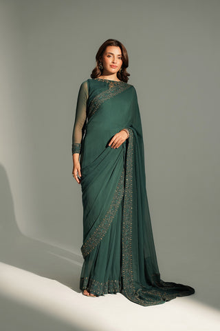 3 Piece Chiffon Embroidered Suit (FW0023)